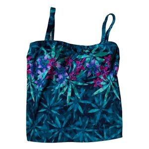 Maxine Tankini top Size 14 Tropical print